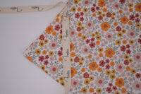 100% Cotton Muslin Double Gauze Print - Retro Wildflowers