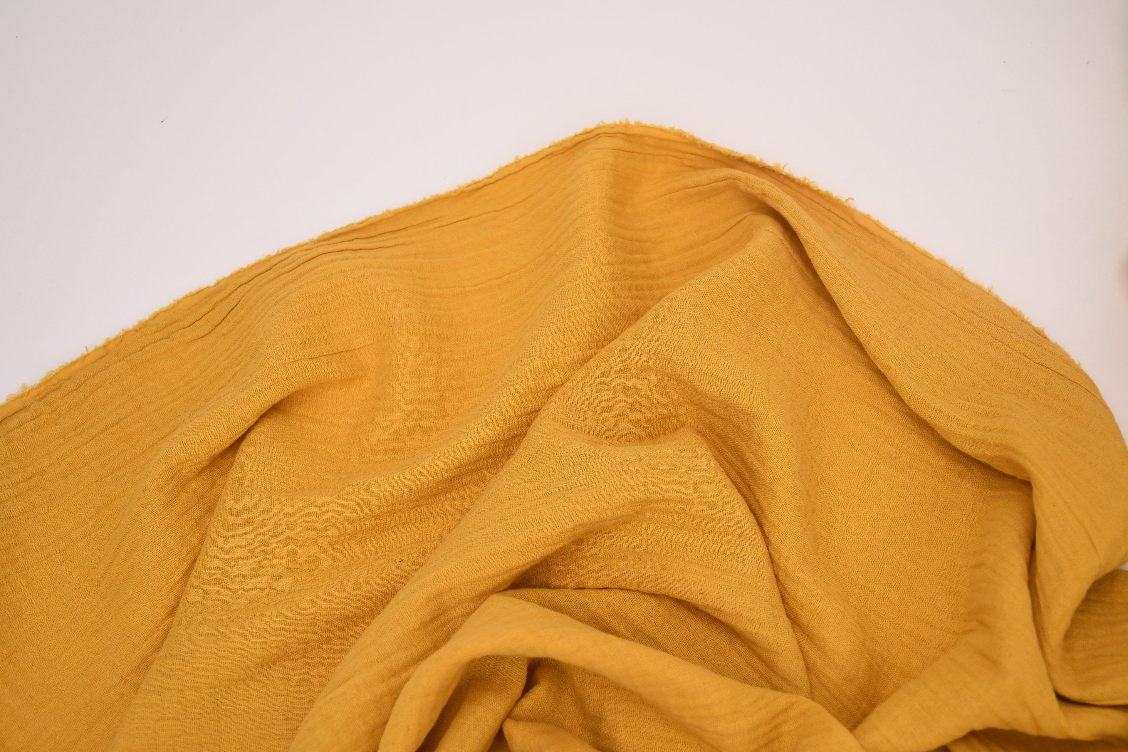 100% Cotton Double Gauze Muslin Fabric - Sunflower