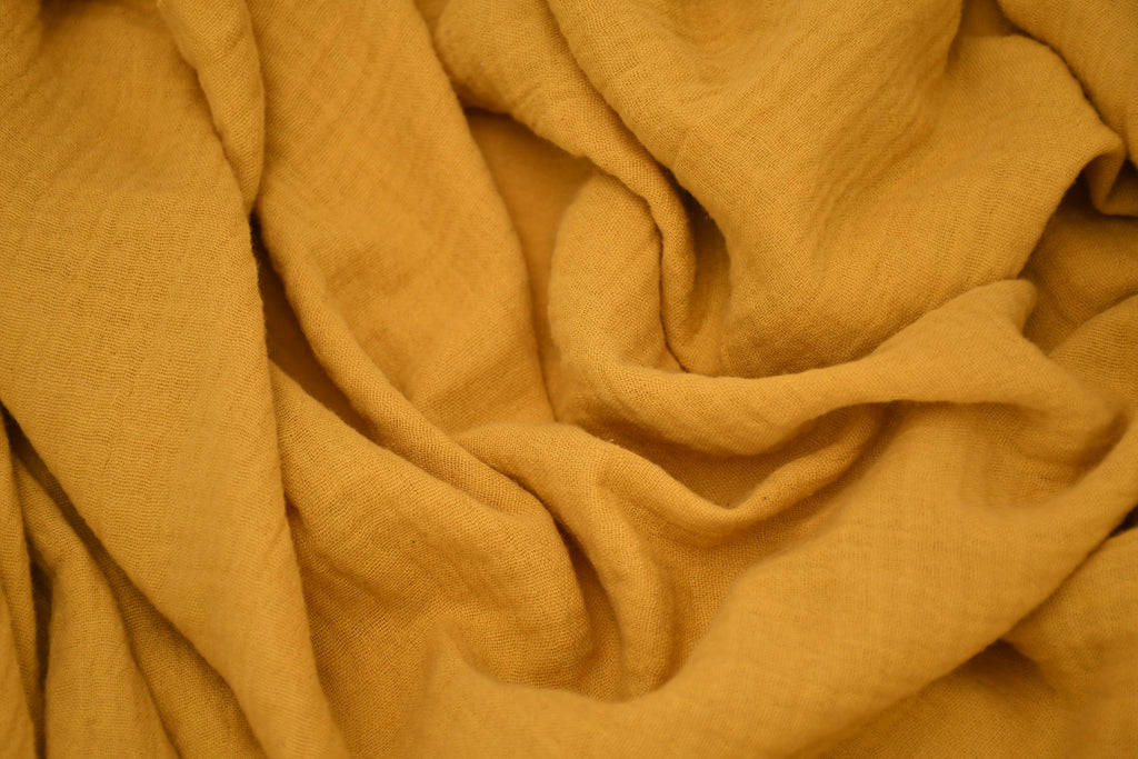 100% Cotton Double Gauze Muslin Fabric - Sunflower
