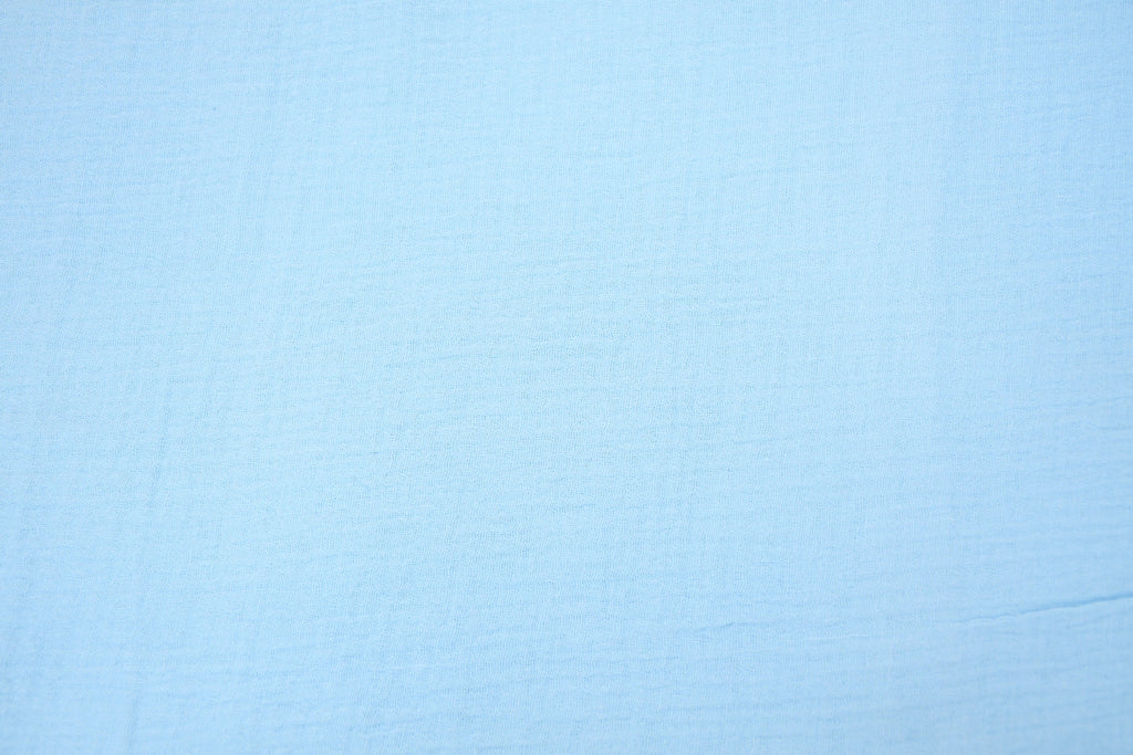 100% Cotton Double Gauze Muslin Fabric - Baby Blue
