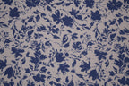 100% Bamboo Poplin Moonlight Petals Print - Classic Cobalt