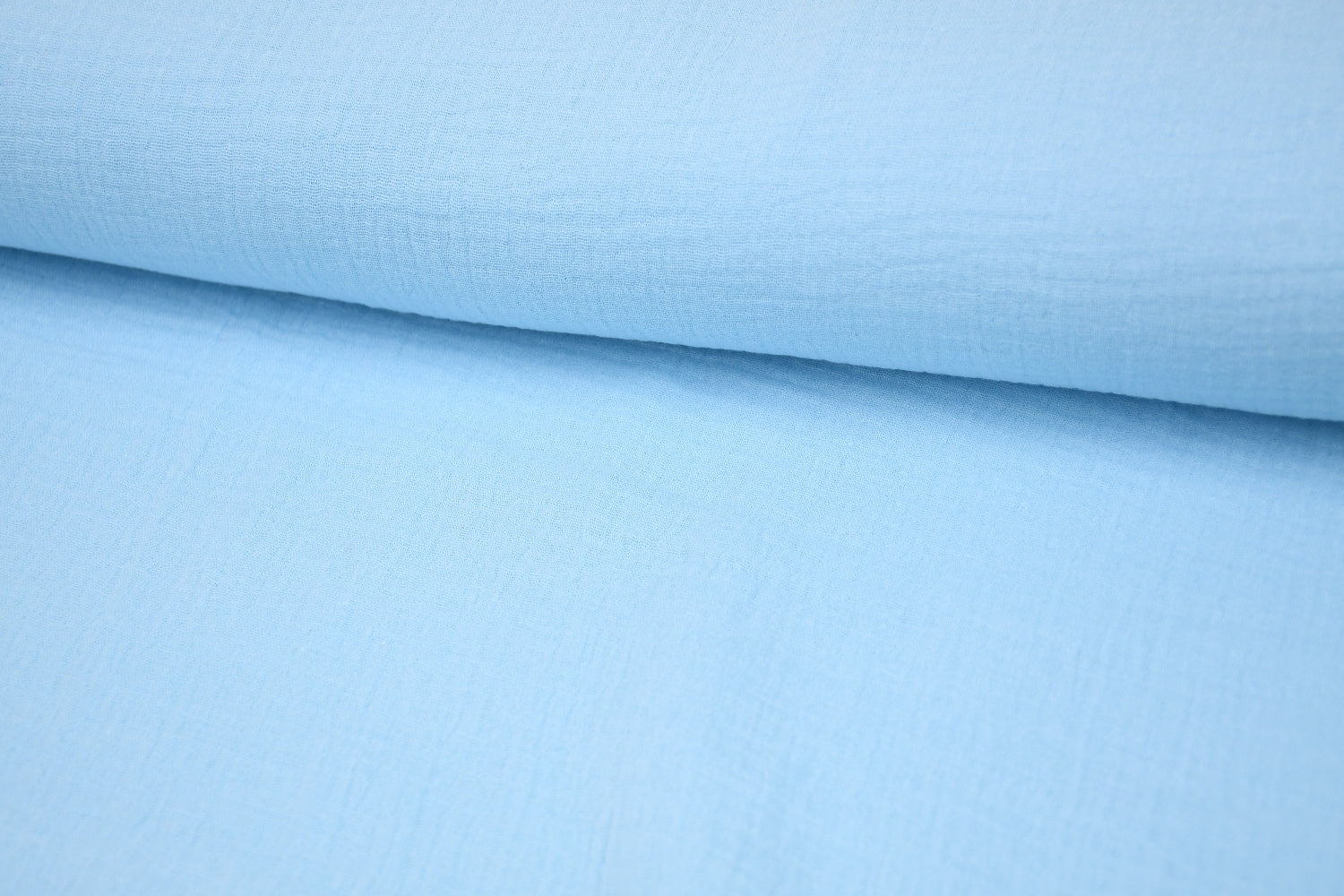 100% Cotton Double Gauze Muslin Fabric - Baby Blue