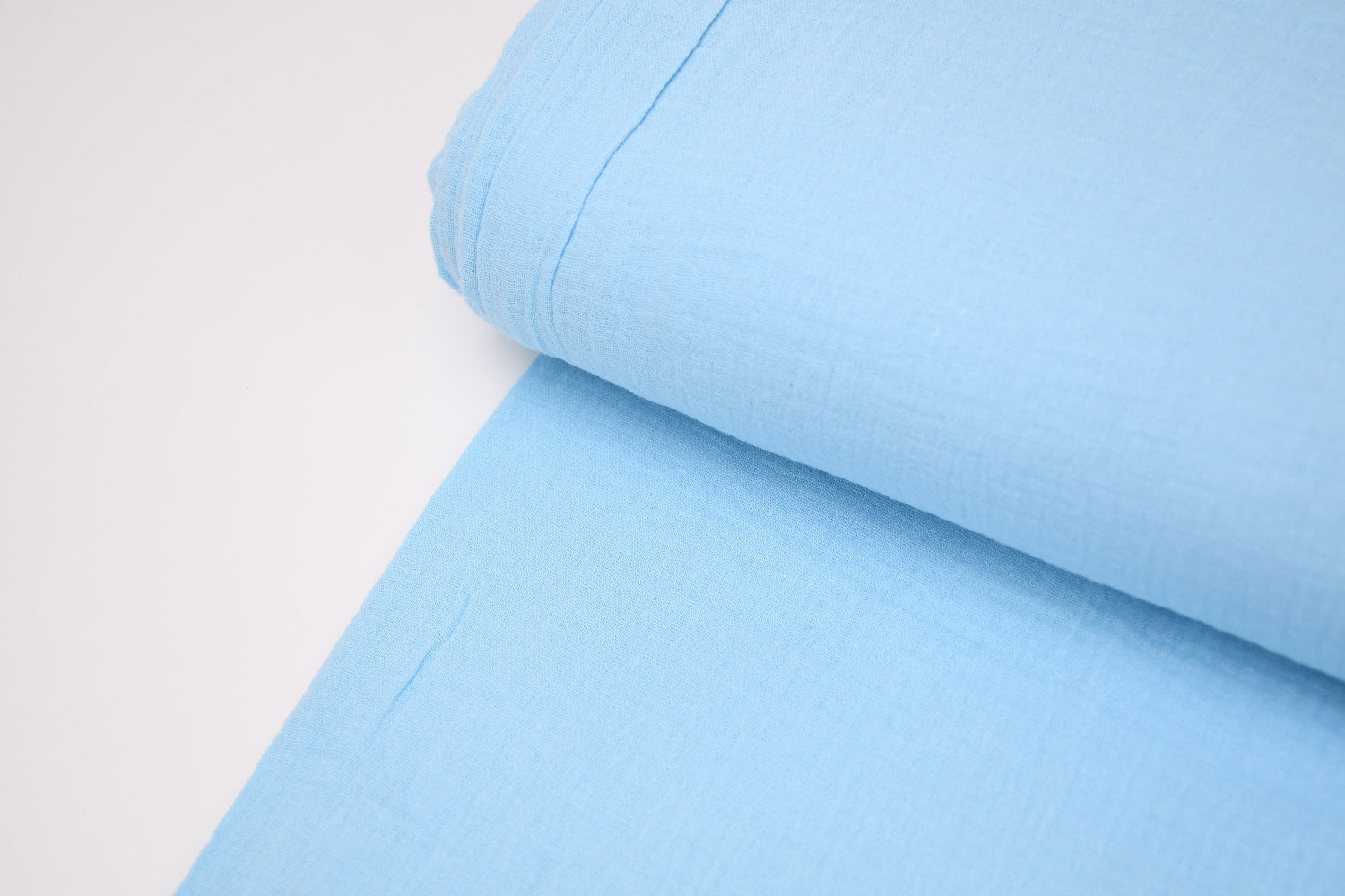 100% Cotton Double Gauze Muslin Fabric - Baby Blue