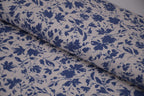 100% Bamboo Poplin Moonlight Petals Print - Classic Cobalt