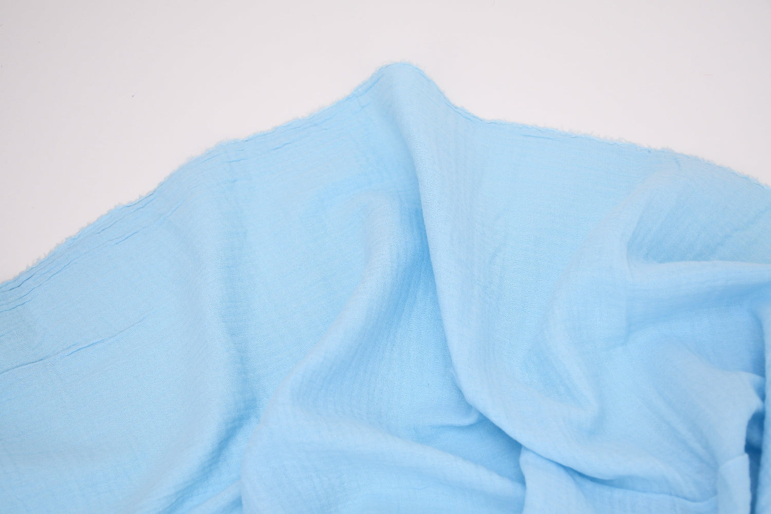 100% Cotton Double Gauze Muslin Fabric - Baby Blue