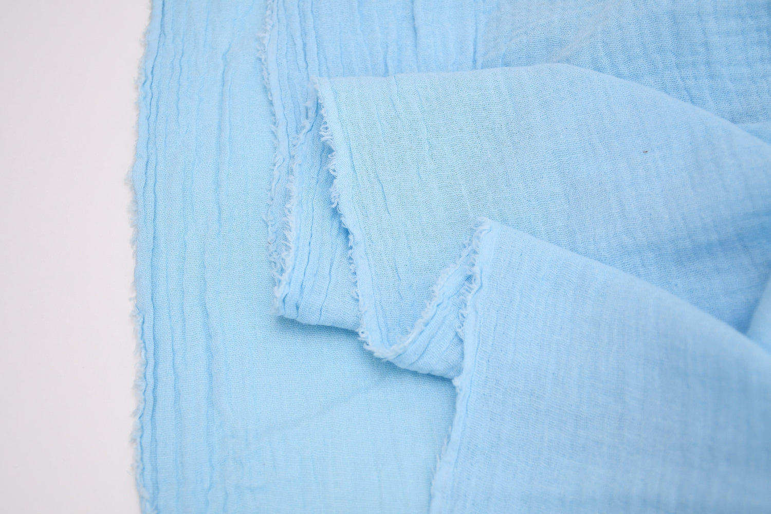 100% Cotton Double Gauze Muslin Fabric - Baby Blue