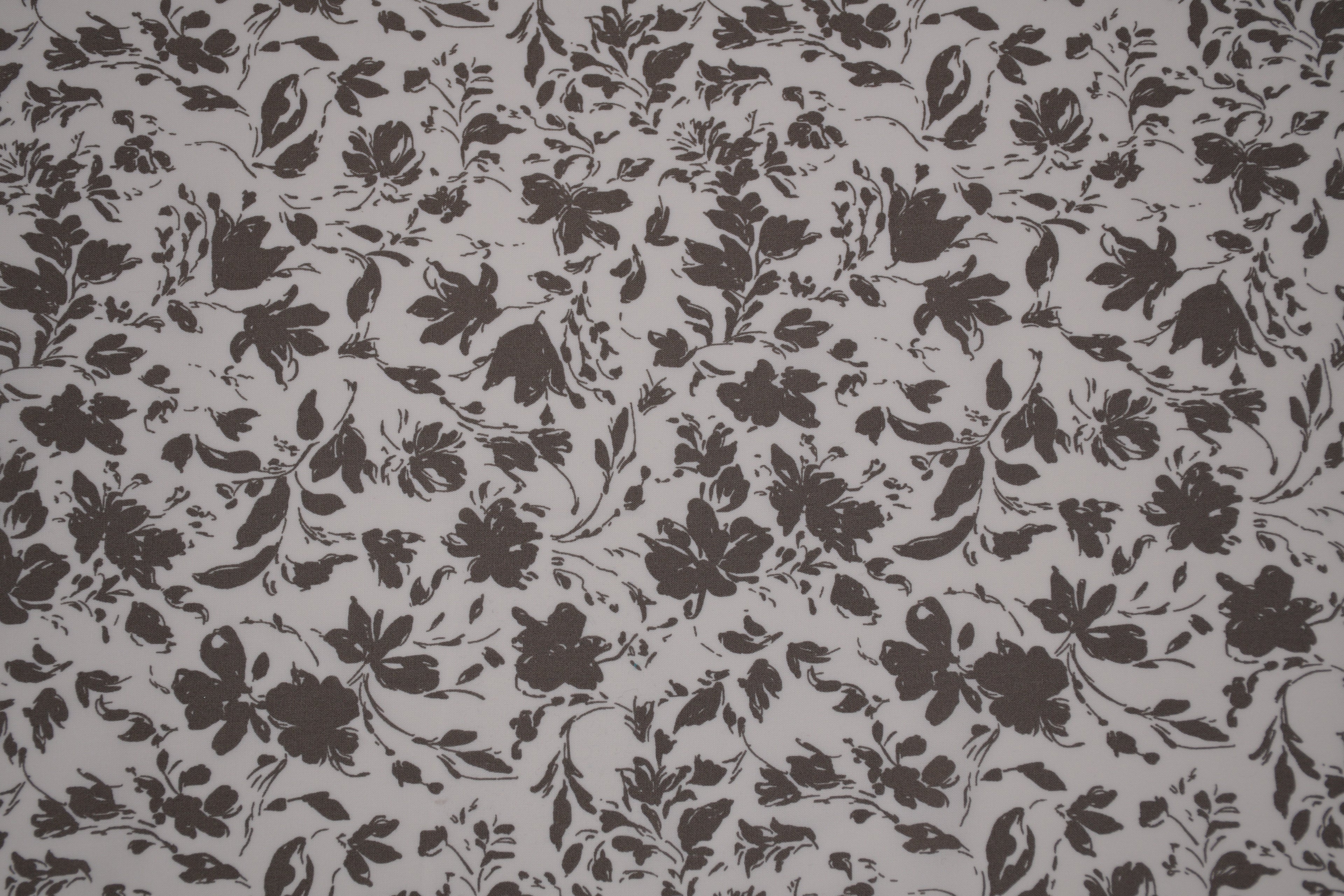 100% Bamboo Poplin Moonlight Petals Print - Muted Taupe
