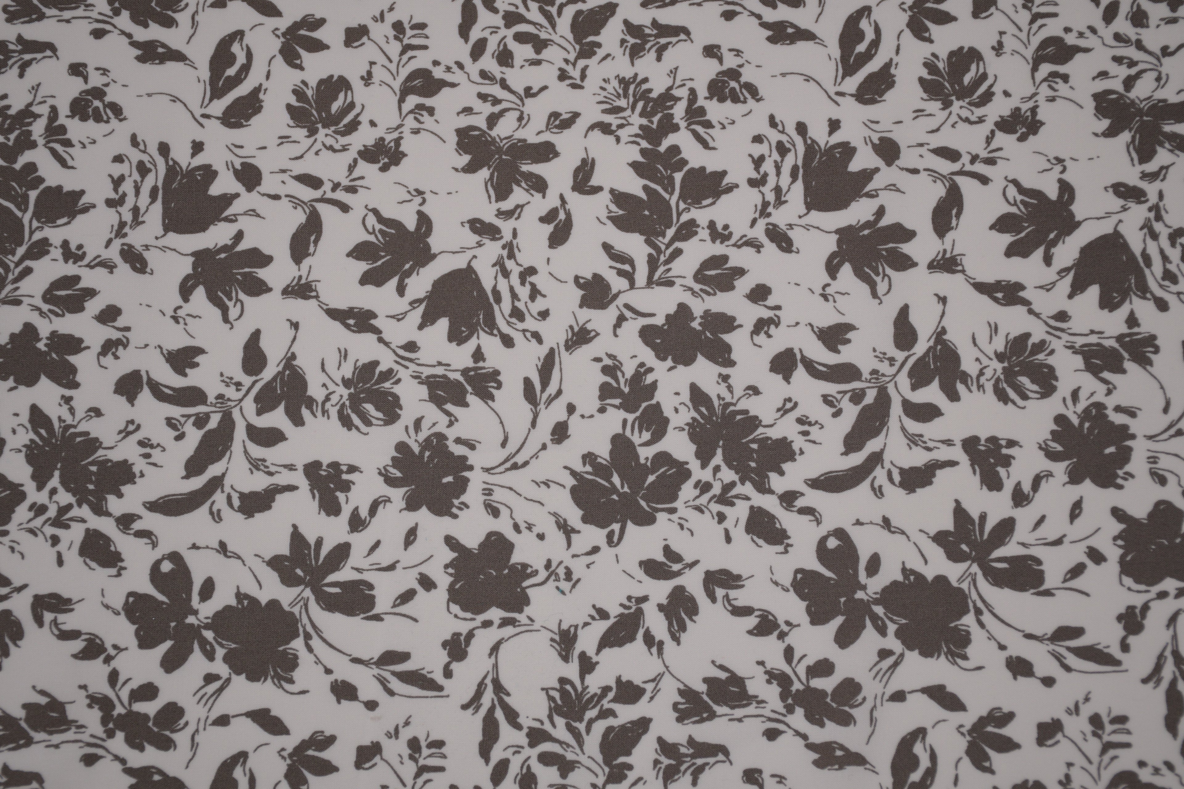 100% Bamboo Poplin Moonlight Petals Print - Muted Taupe