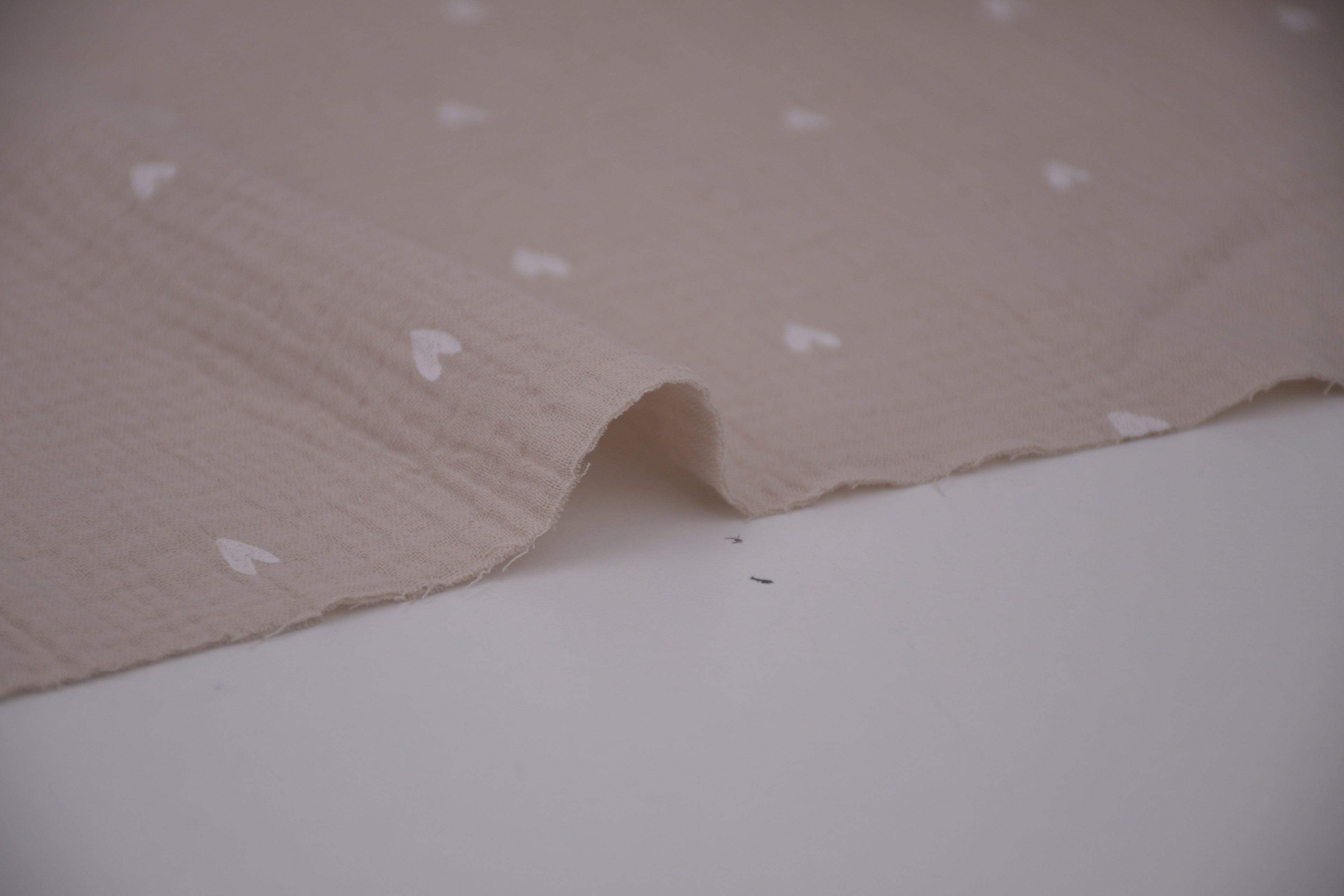100% Cotton Muslin Double Gauze Print - Confetti Hearts