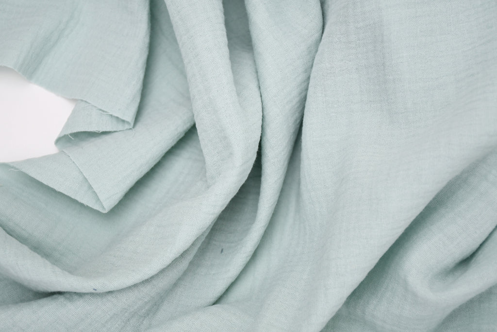 100% Cotton Double Gauze Muslin Fabric -  Sea Green