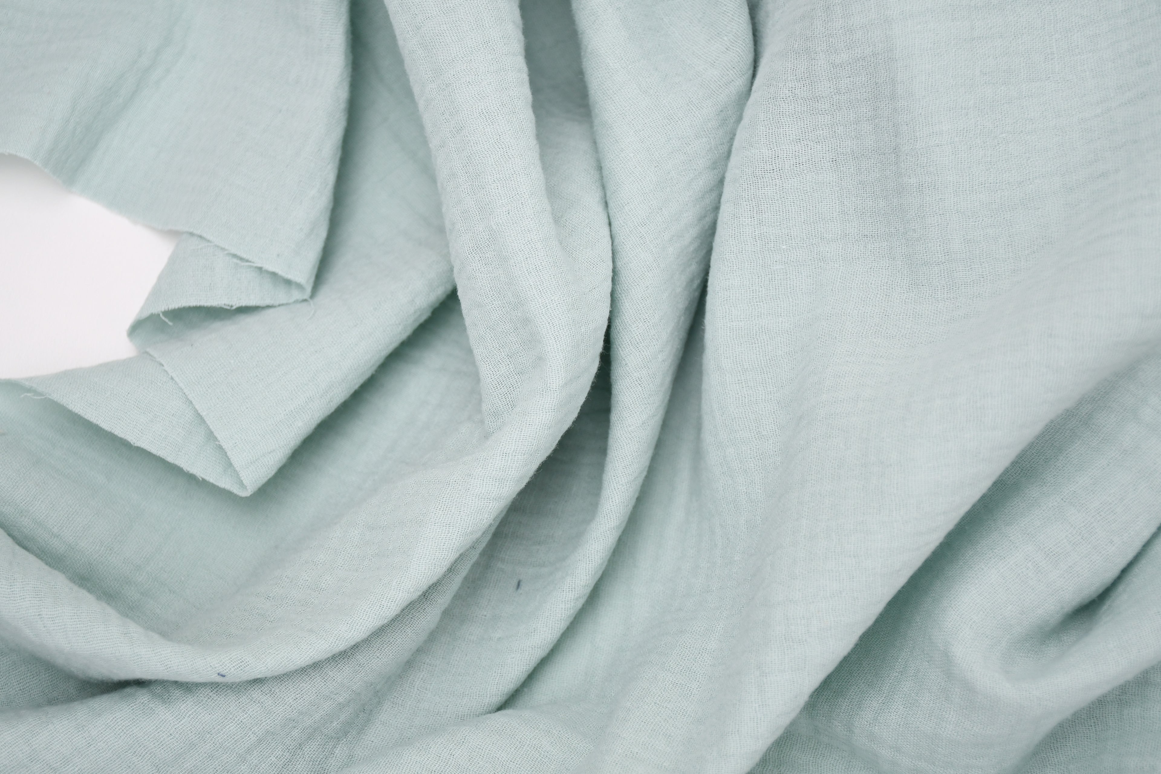 100% Cotton Double Gauze Muslin Fabric -  Sea Green