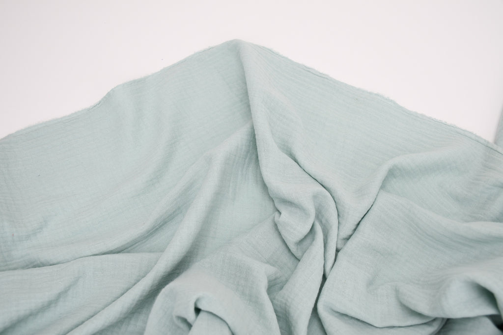 100% Cotton Double Gauze Muslin Fabric -  Sea Green