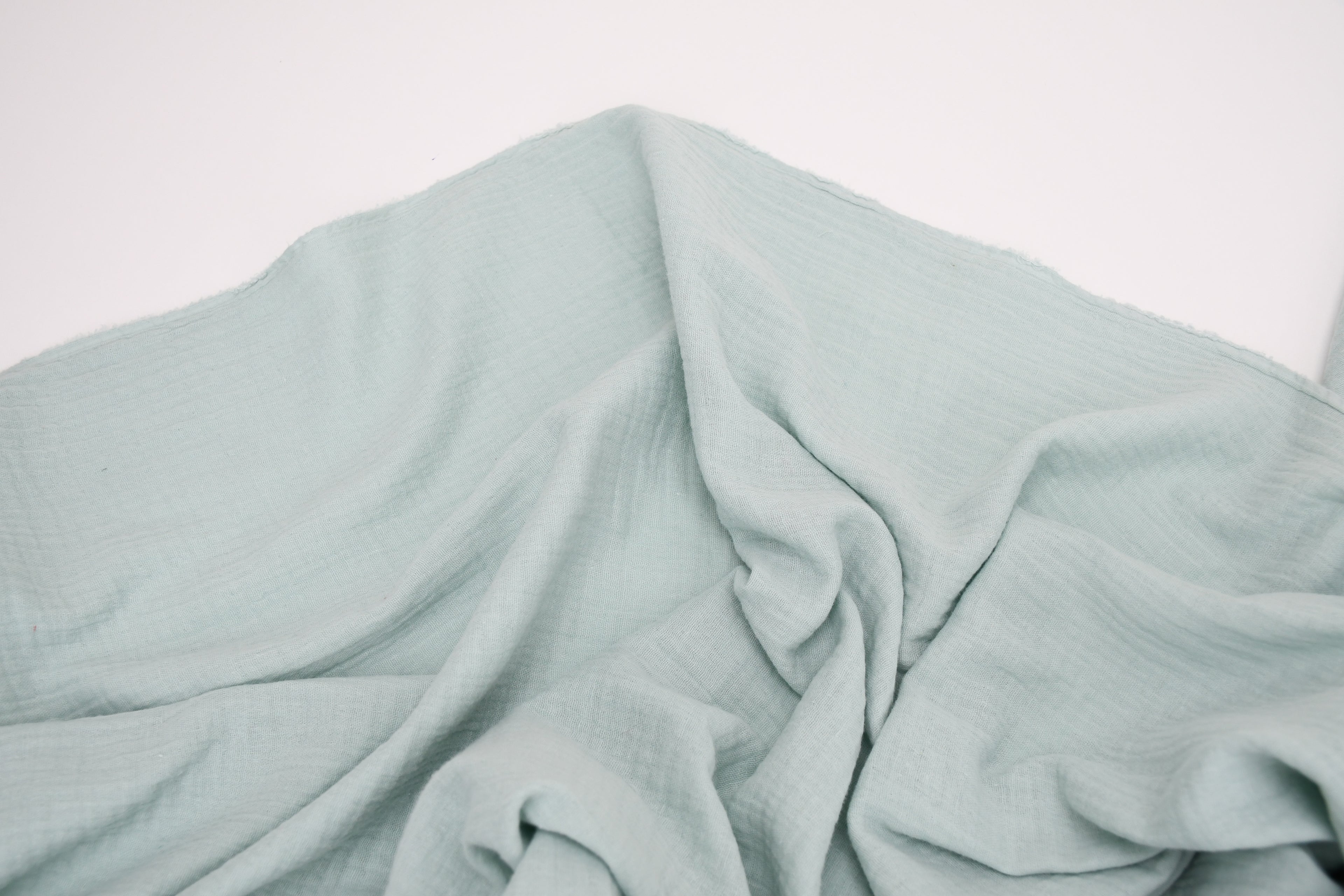100% Cotton Double Gauze Muslin Fabric -  Sea Green