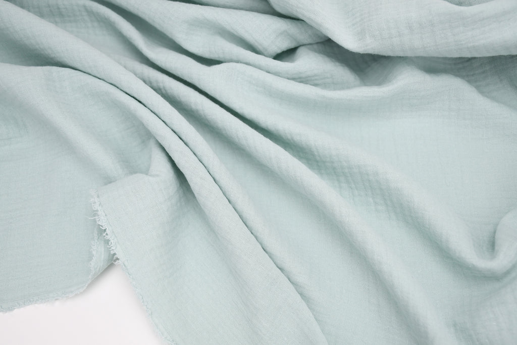 100% Cotton Double Gauze Muslin Fabric -  Sea Green
