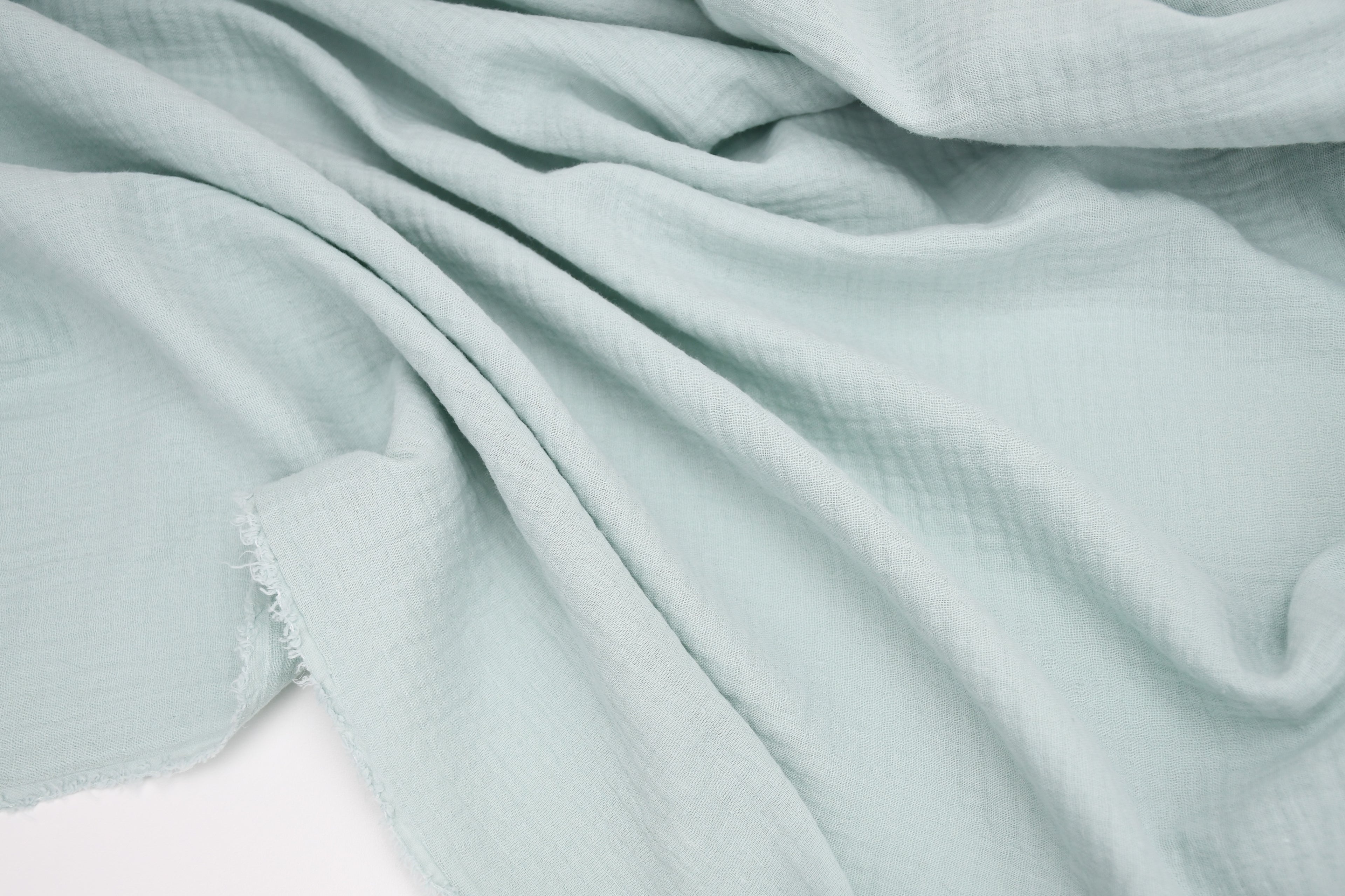 100% Cotton Double Gauze Muslin Fabric -  Sea Green