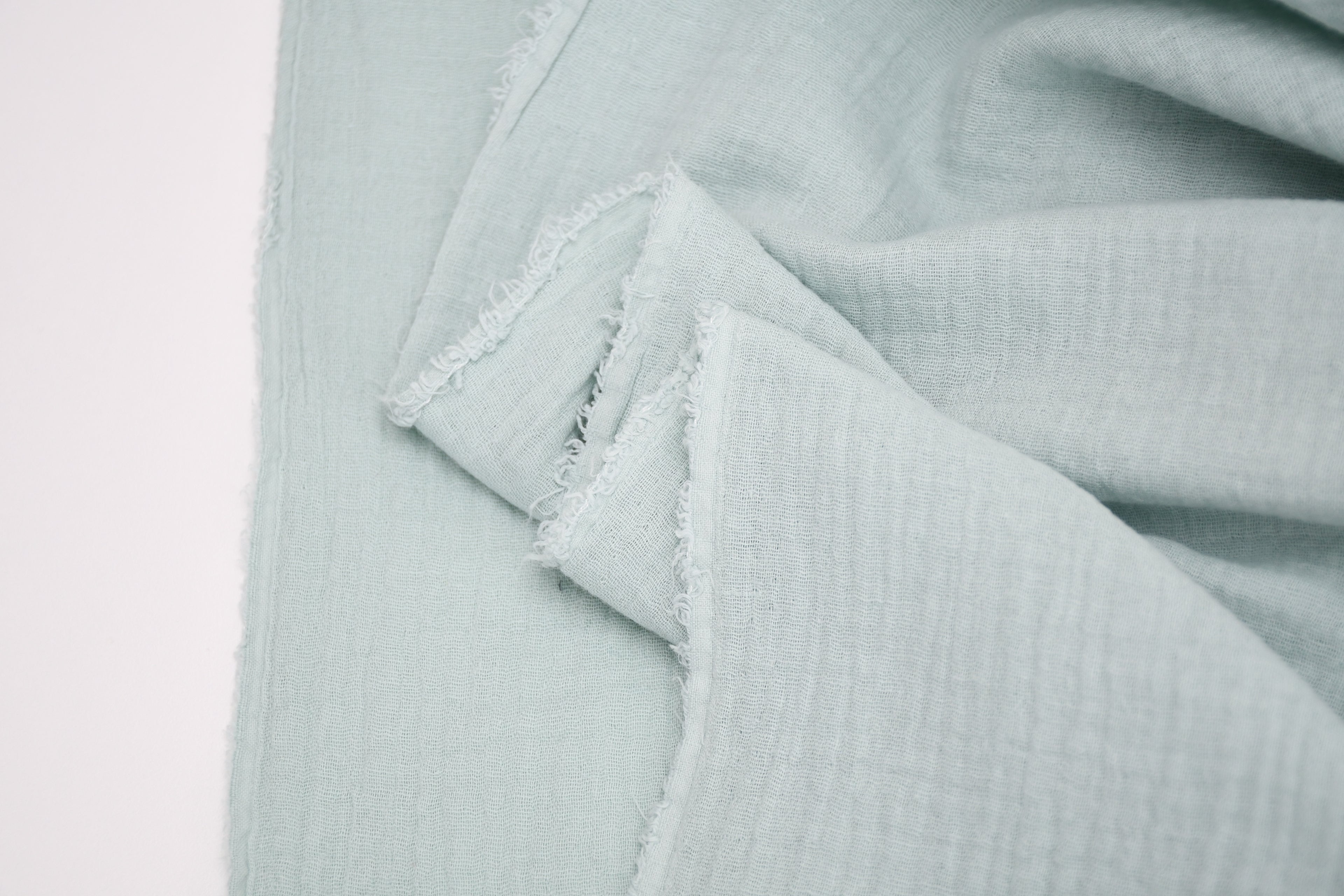 100% Cotton Double Gauze Muslin Fabric -  Sea Green