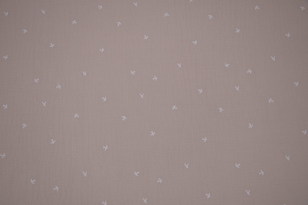 100% Cotton Muslin Double Gauze Print - Tiny Swallow