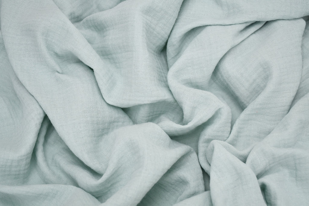 100% Cotton Double Gauze Muslin Fabric -  Sea Green