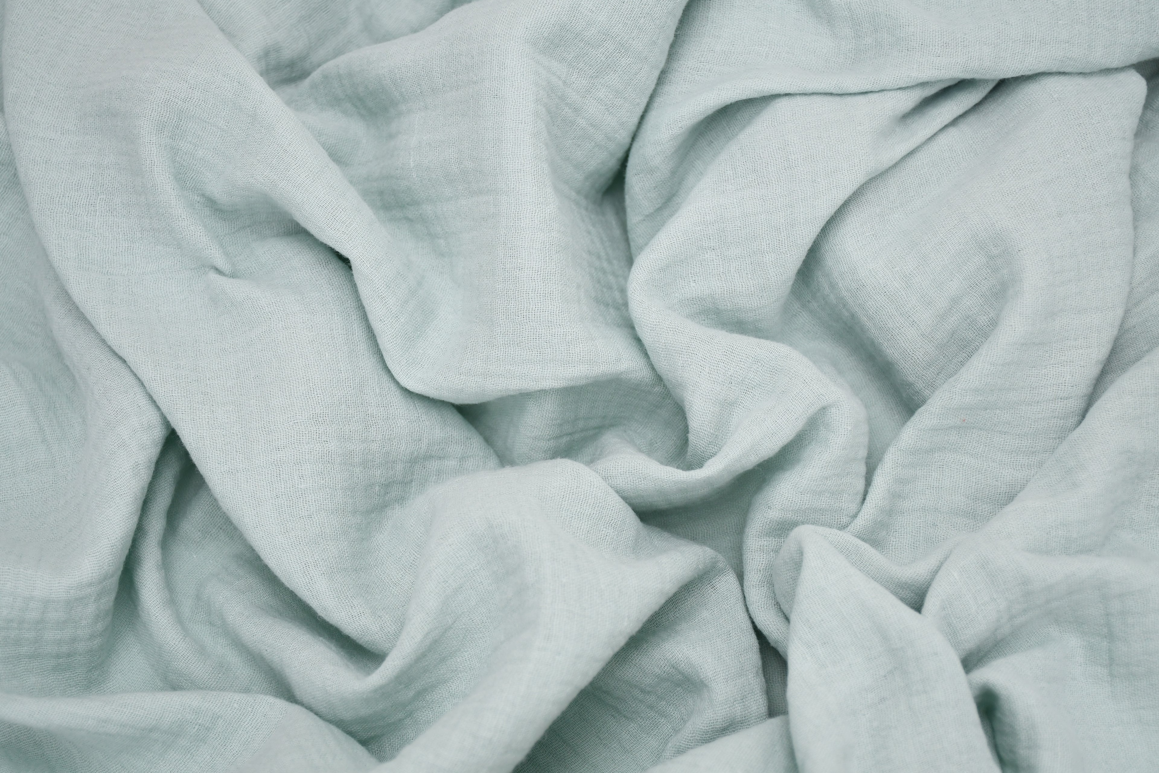 100% Cotton Double Gauze Muslin Fabric -  Sea Green