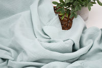 100% Cotton Double Gauze Muslin Fabric -  Sea Green
