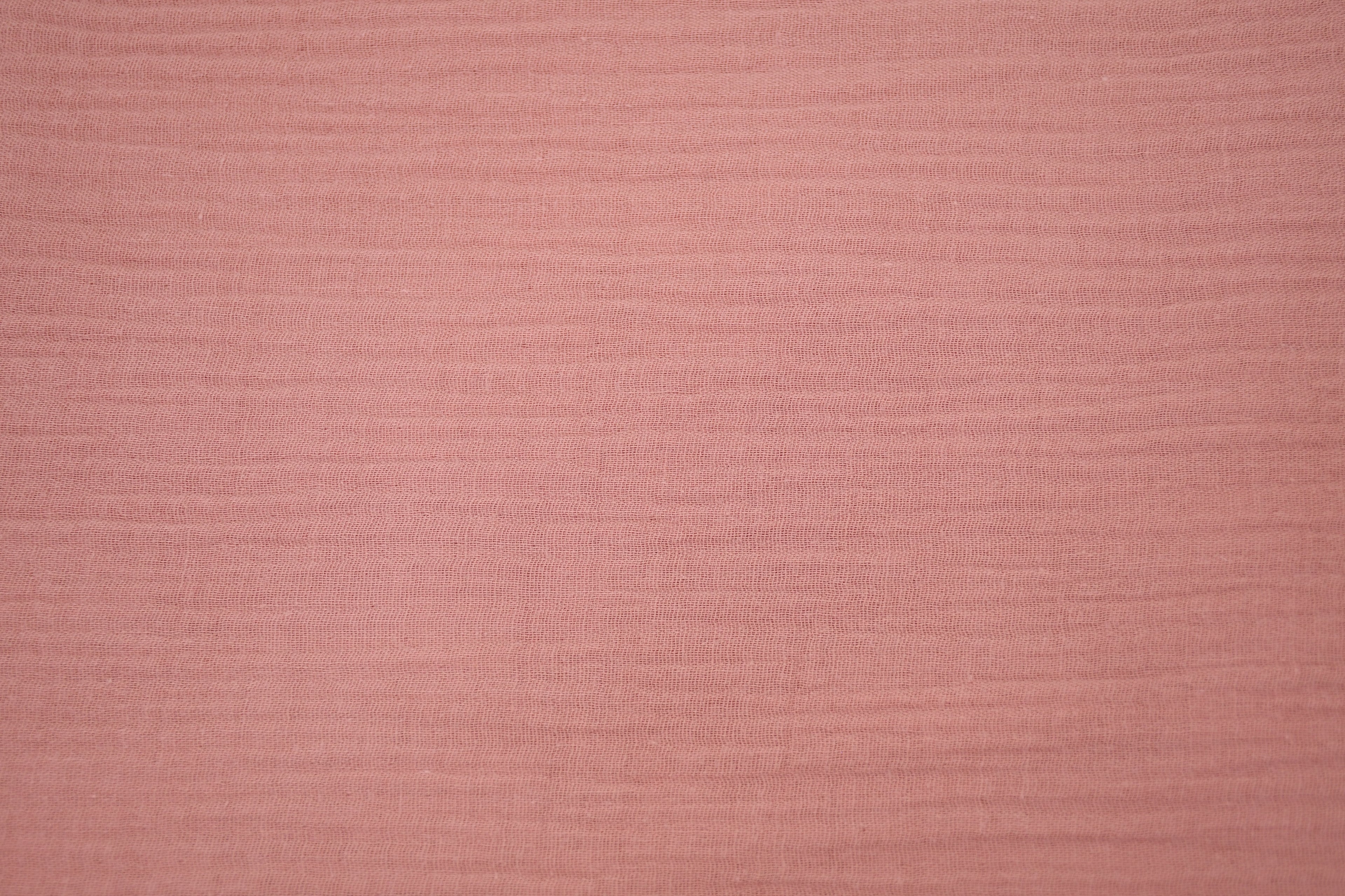 100% Cotton Double Gauze Muslin Fabric -  Blush Pink