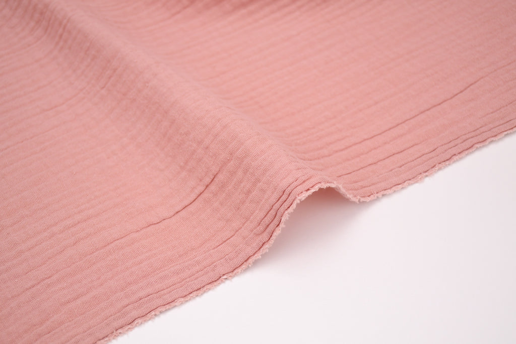 100% Cotton Double Gauze Muslin Fabric -  Blush Pink
