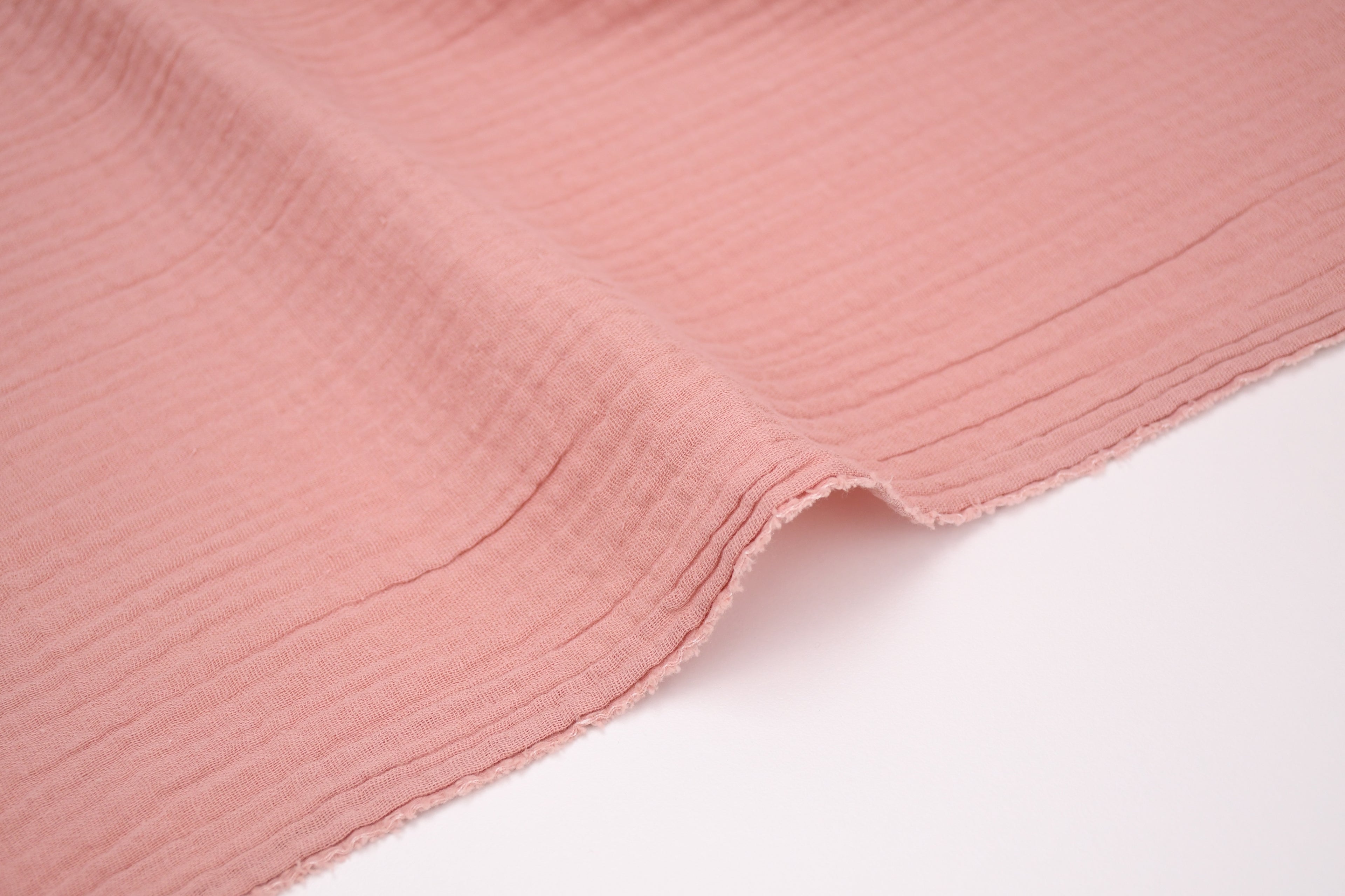 100% Cotton Double Gauze Muslin Fabric -  Blush Pink