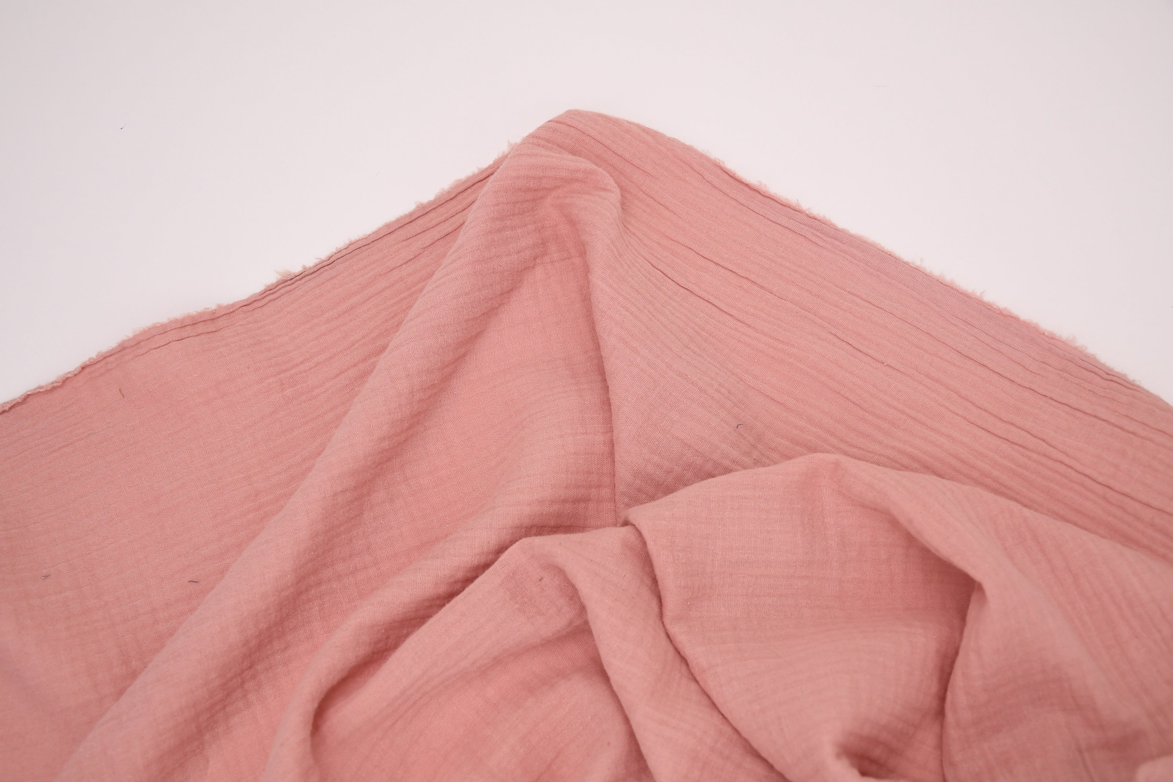 100% Cotton Double Gauze Muslin Fabric -  Blush Pink