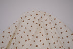 100% Cotton Muslin Double Gauze Print - Cocoa Hearts