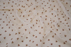 100% Cotton Muslin Double Gauze Print - Cocoa Hearts