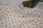 100% Cotton Muslin Double Gauze Print - Cocoa Hearts
