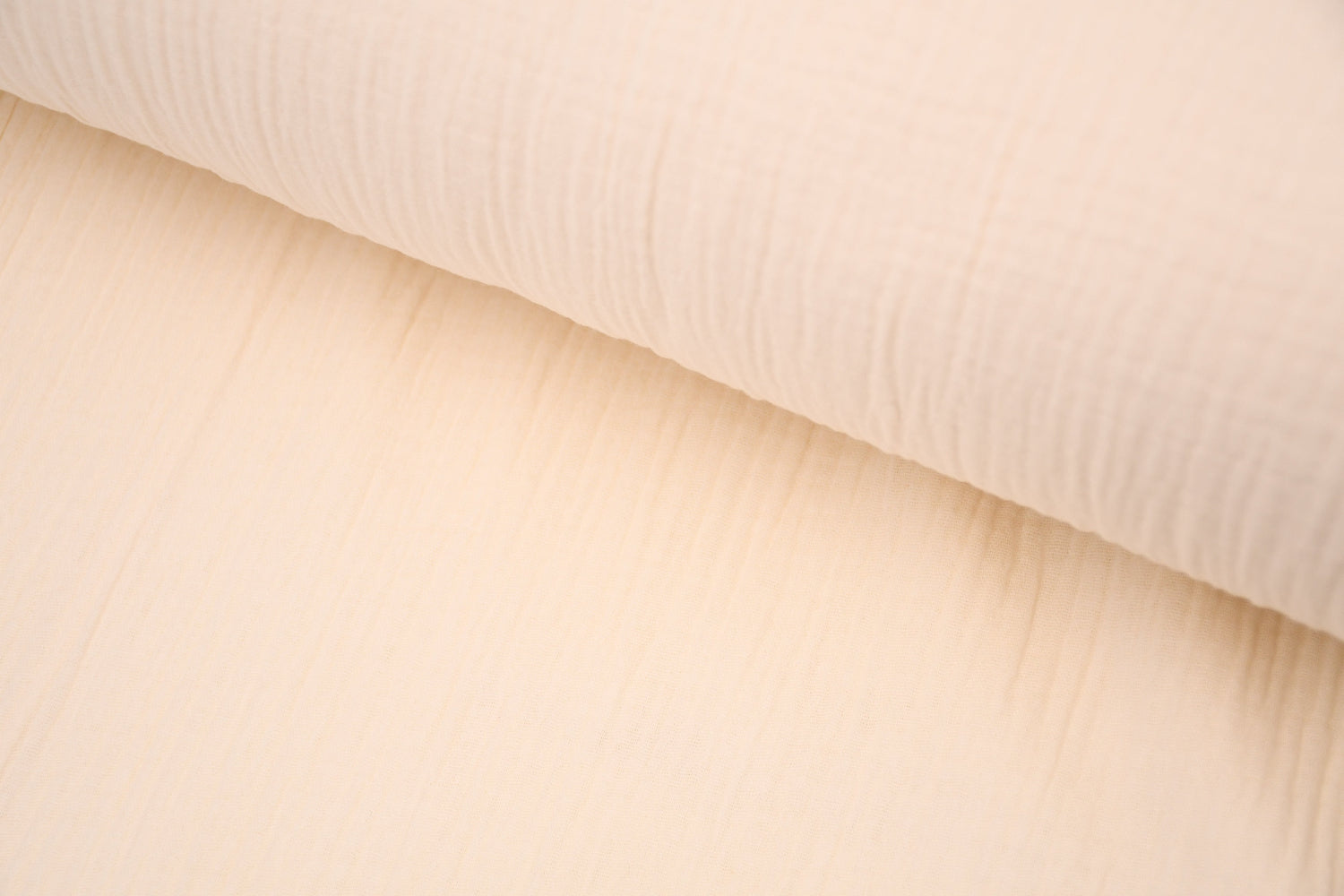 100% Cotton Double Gauze Muslin Fabric - Creme