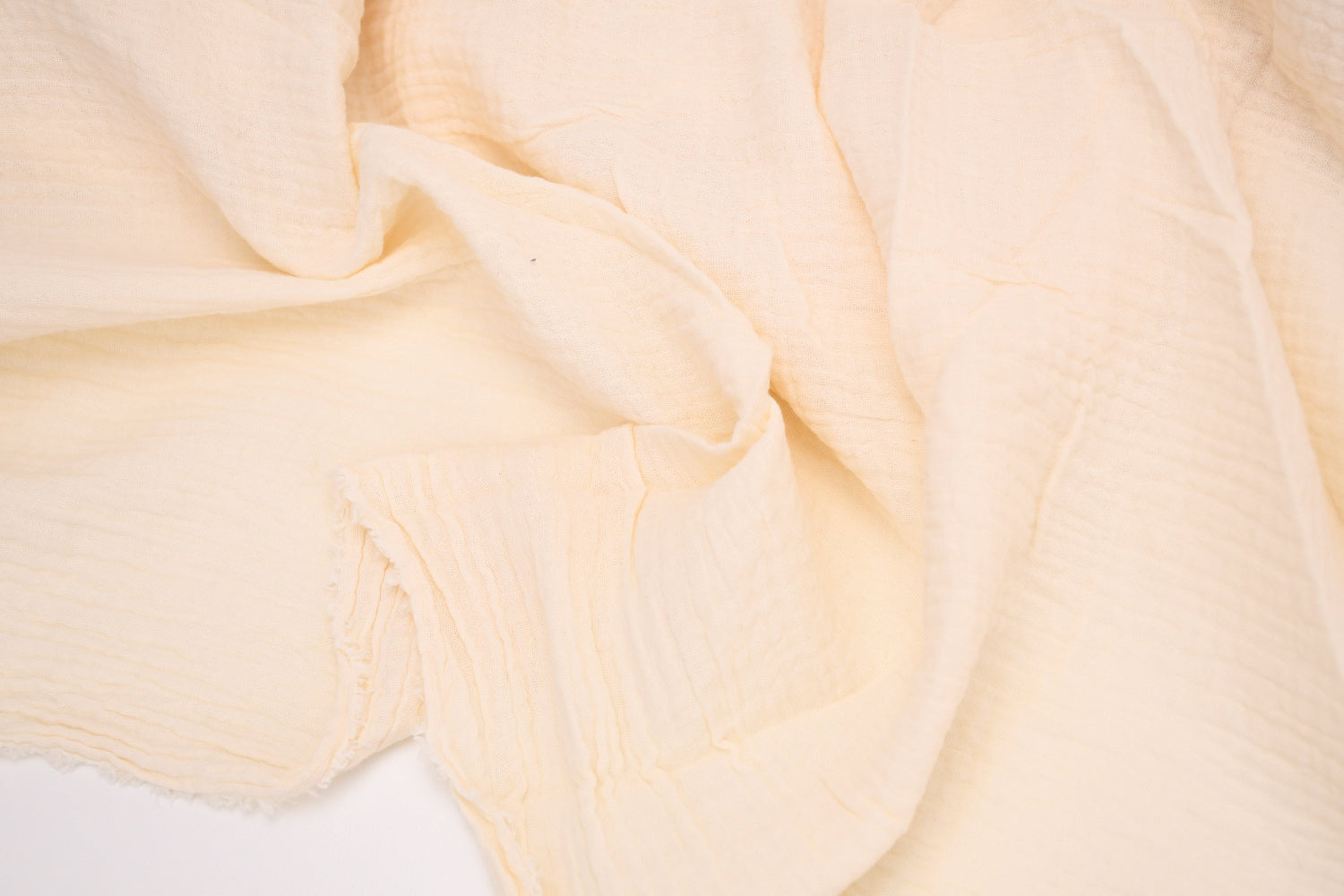 100% Cotton Double Gauze Muslin Fabric - Creme