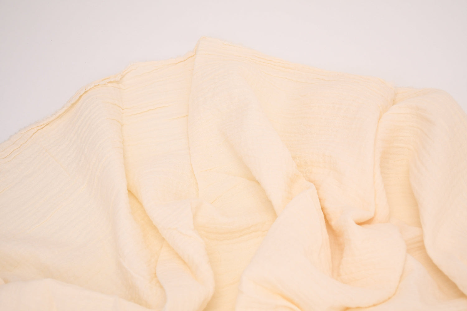 100% Cotton Double Gauze Muslin Fabric - Creme