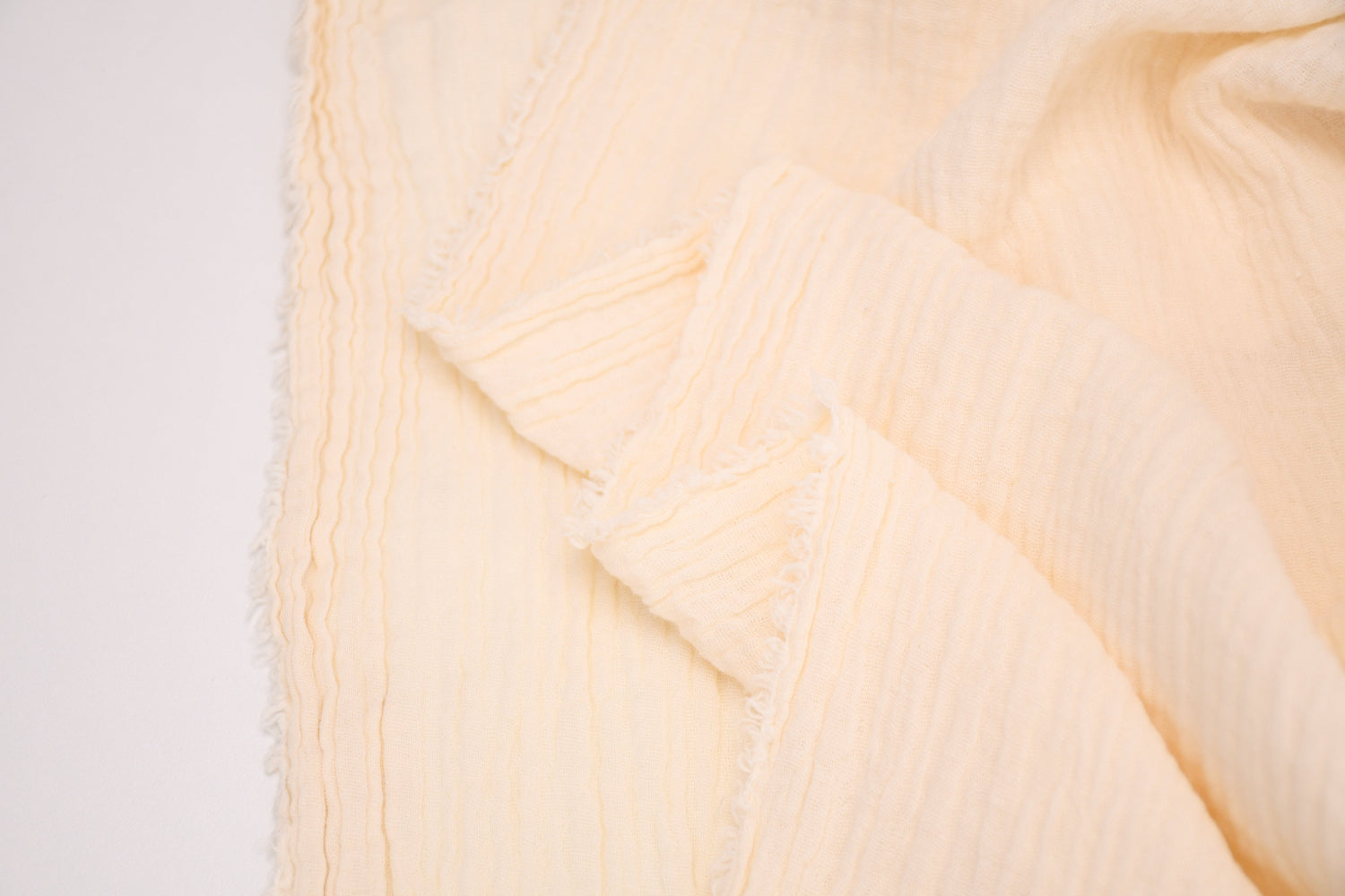 100% Cotton Double Gauze Muslin Fabric - Creme