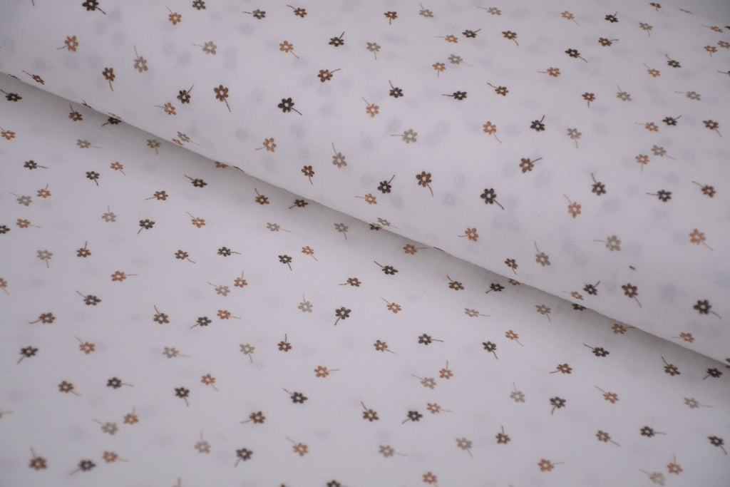 100% Cotton Muslin Double Gauze Print - Toasted Poppies