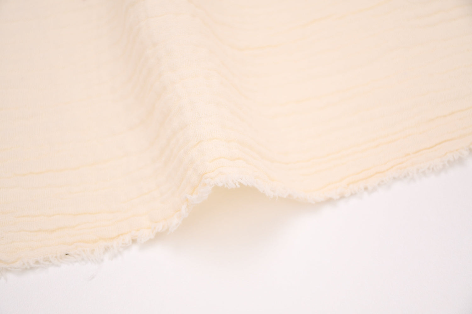 100% Cotton Double Gauze Muslin Fabric - Creme
