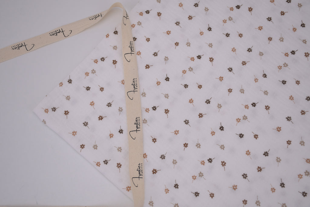 100% Cotton Muslin Double Gauze Print - Toasted Poppies