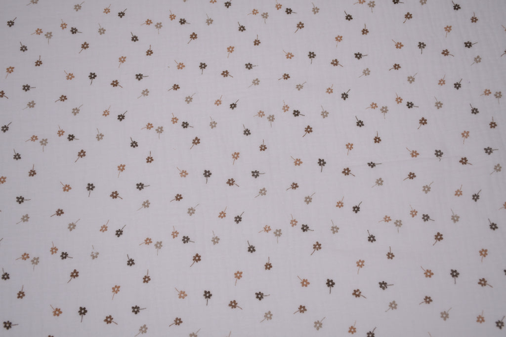 100% Cotton Muslin Double Gauze Print - Toasted Poppies