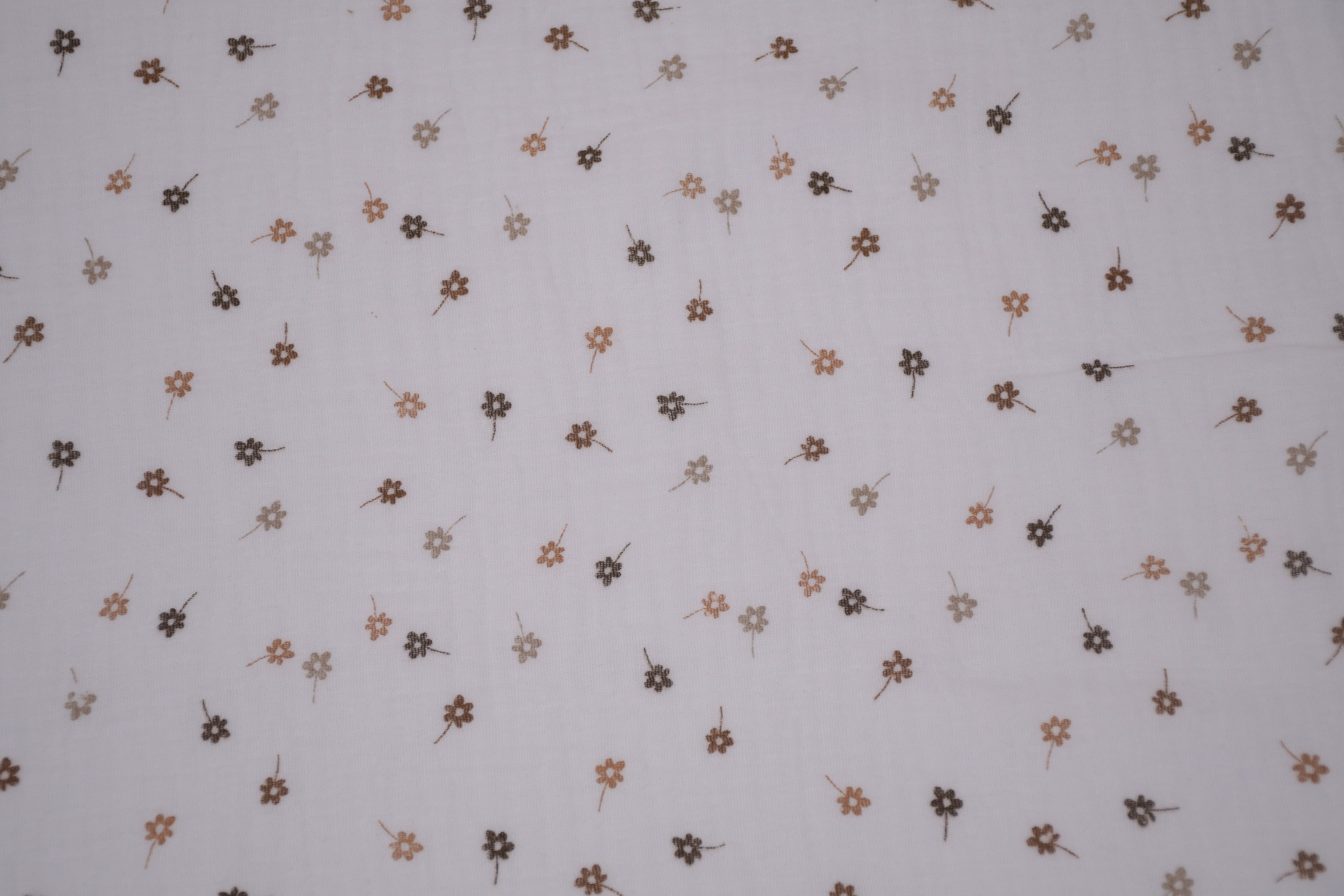 100% Cotton Muslin Double Gauze Print - Toasted Poppies