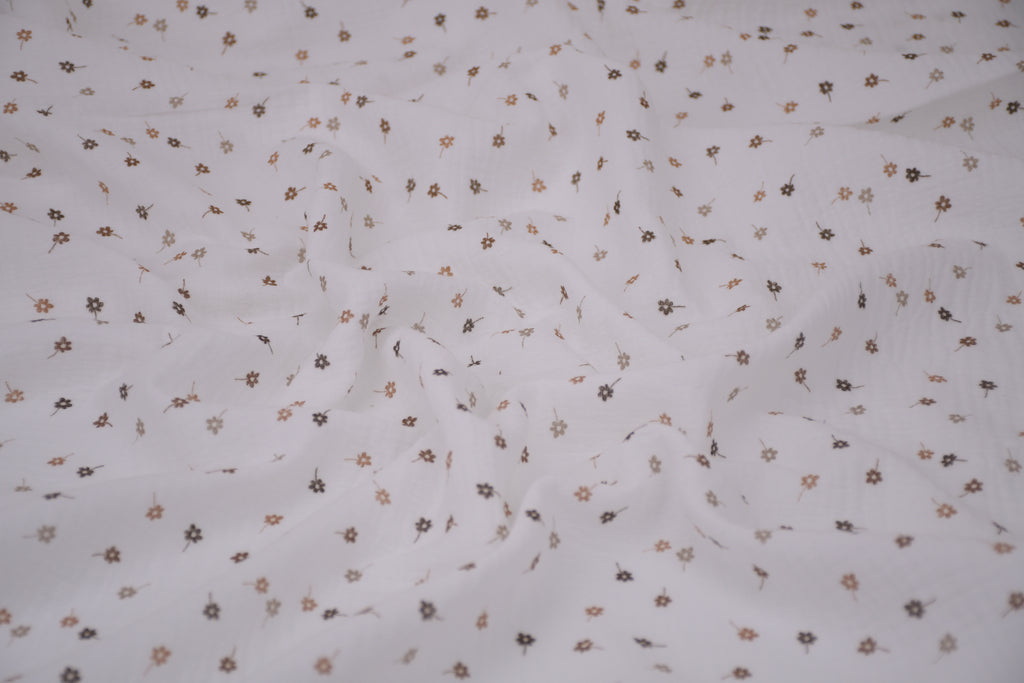 100% Cotton Muslin Double Gauze Print - Toasted Poppies