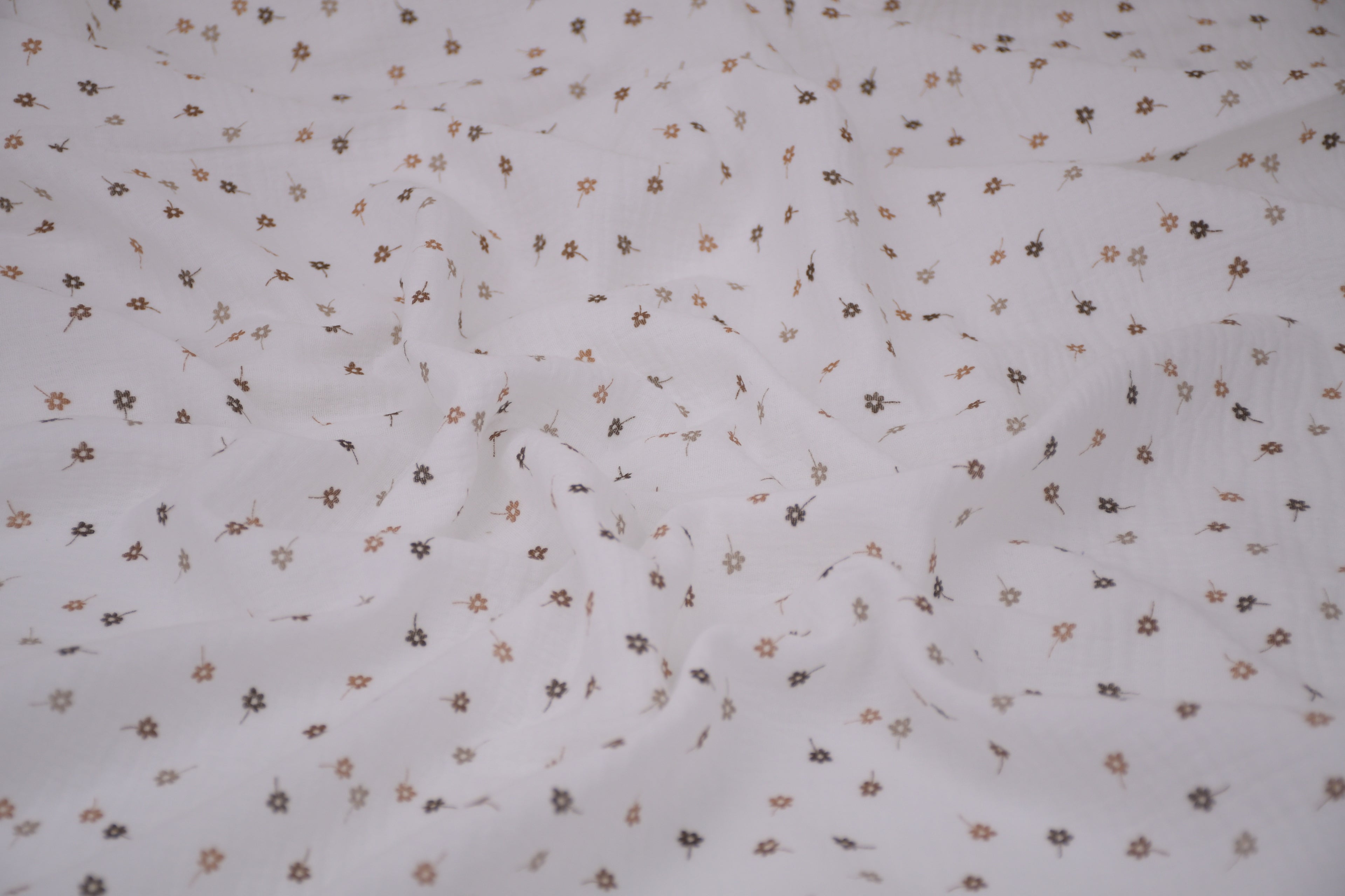 100% Cotton Muslin Double Gauze Print - Toasted Poppies