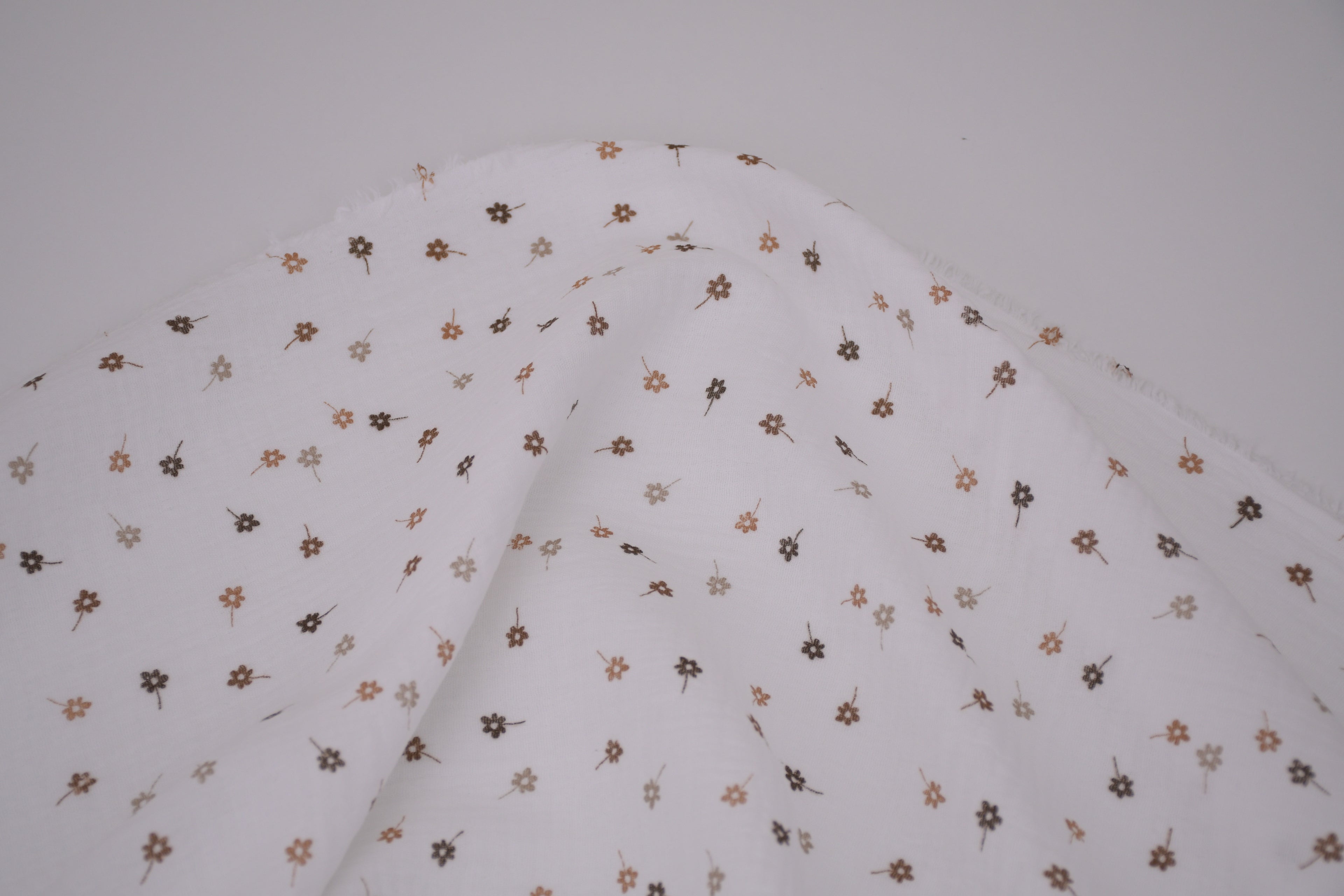100% Cotton Muslin Double Gauze Print - Toasted Poppies