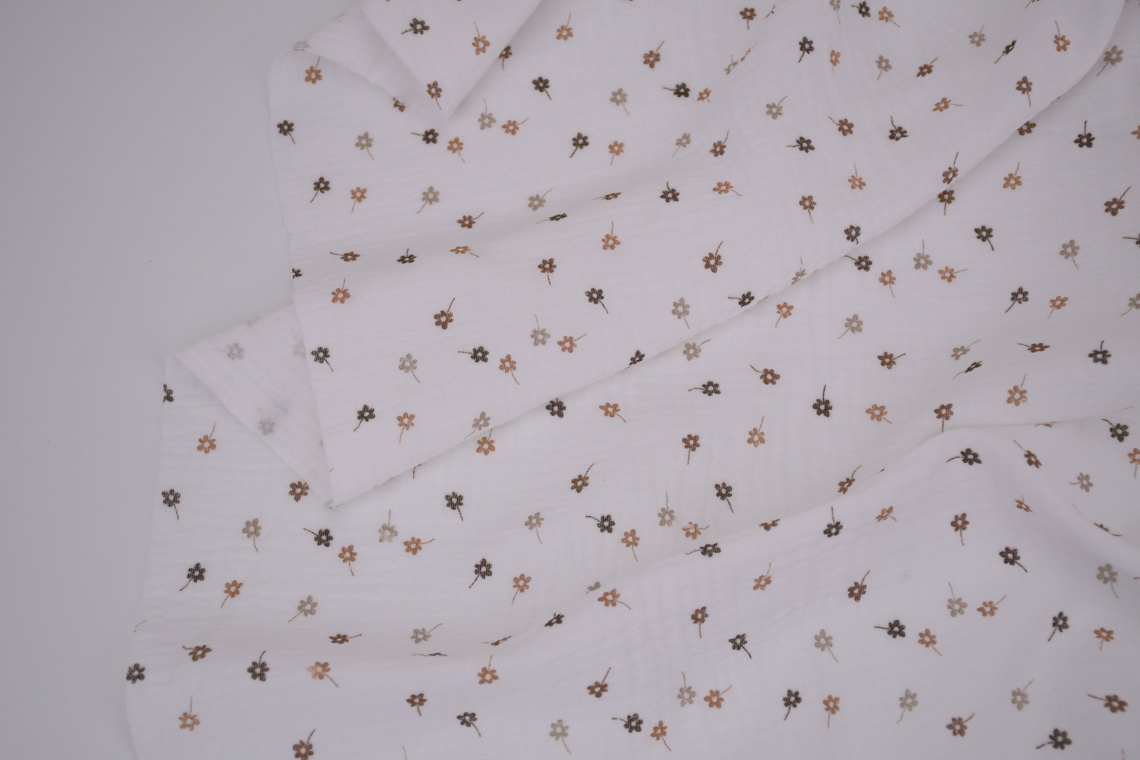 100% Cotton Muslin Double Gauze Print - Toasted Poppies