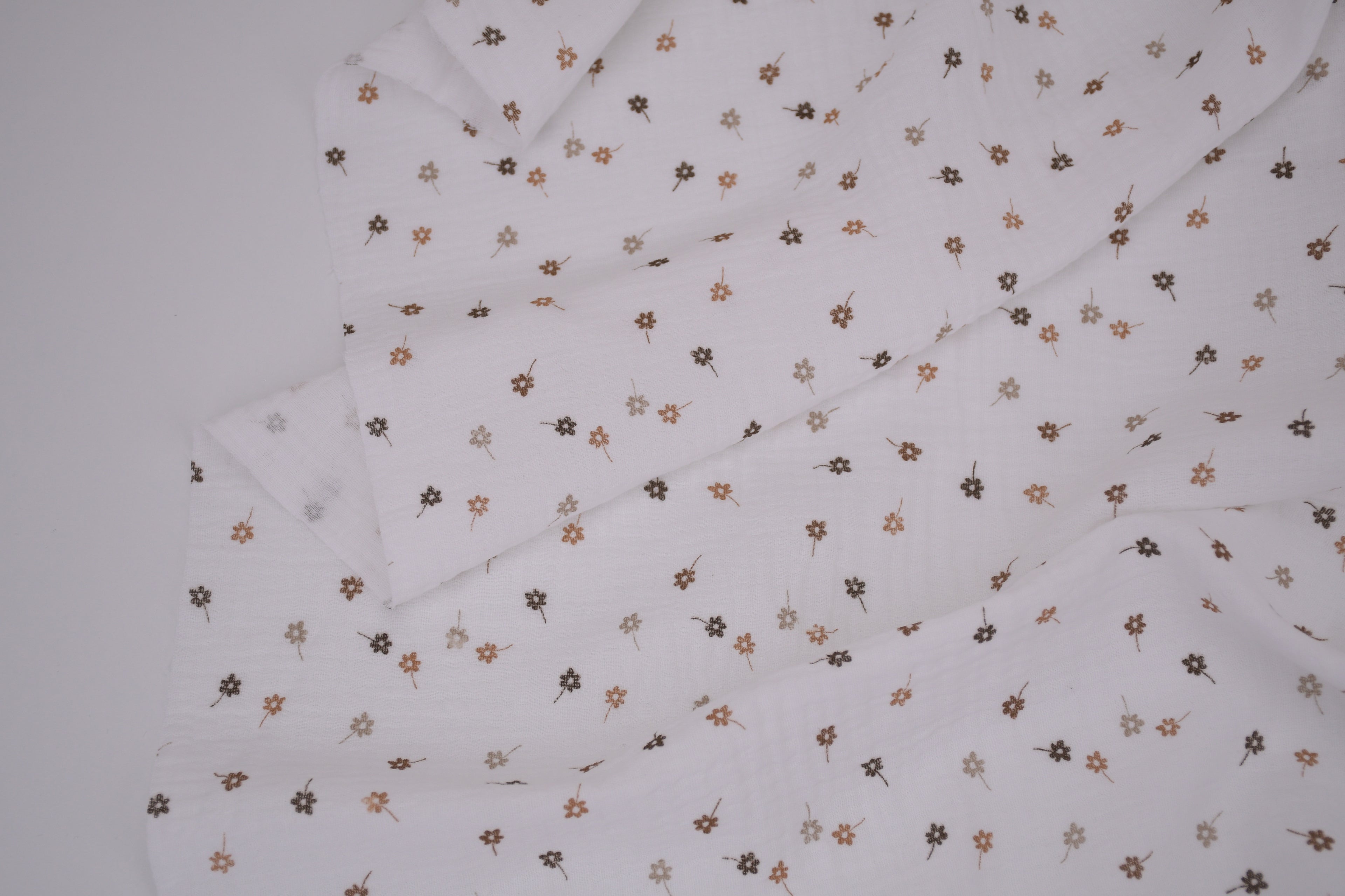 100% Cotton Muslin Double Gauze Print - Toasted Poppies