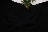 100% Cotton Double Gauze Muslin Fabric -  Black