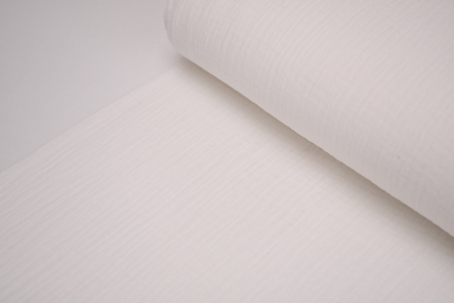 100% Cotton Double Gauze Muslin Fabric - Pure White