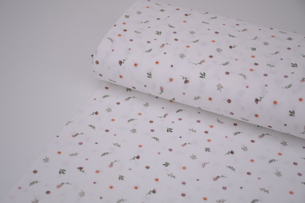 100% Cotton Muslin Double Gauze Print - Penny Petals