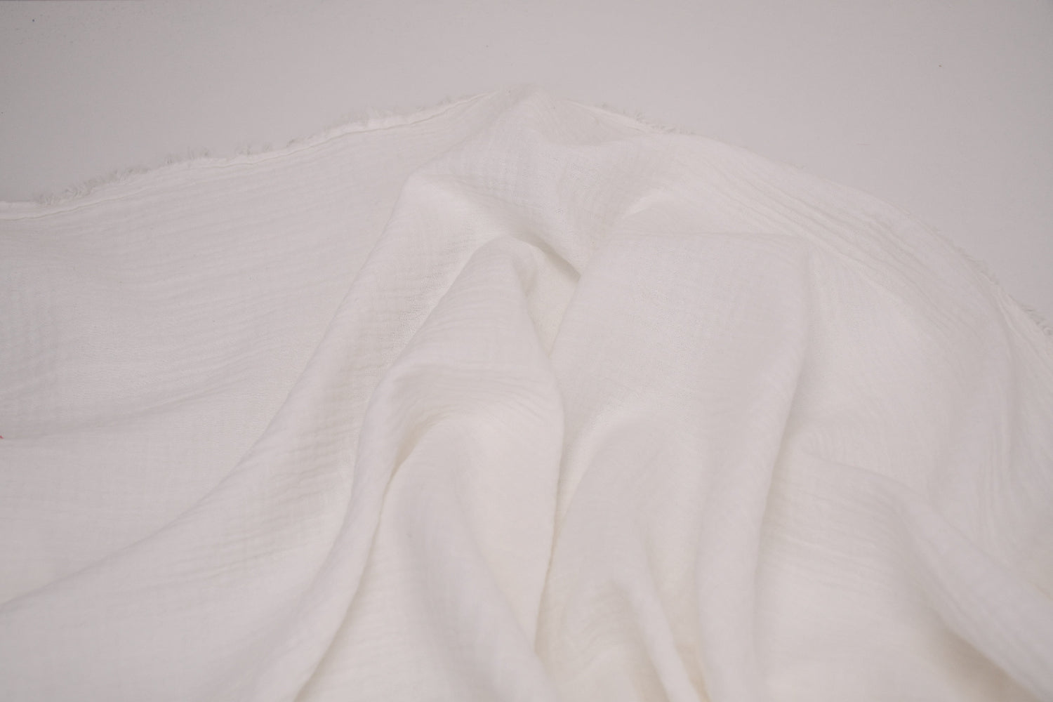 100% Cotton Double Gauze Muslin Fabric - Pure White
