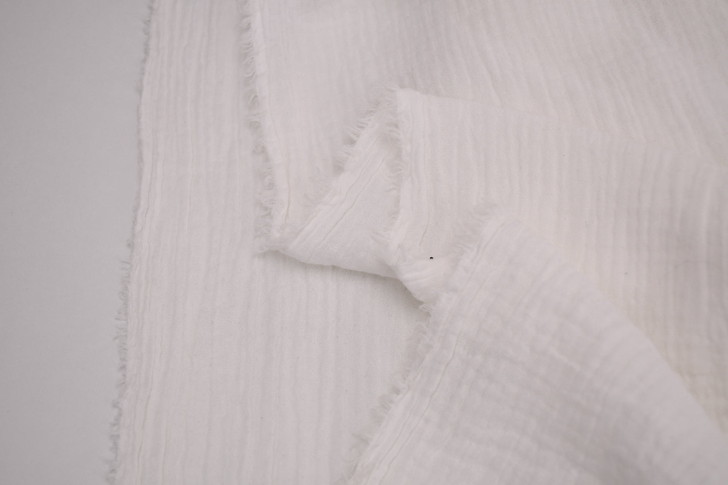 100% Cotton Double Gauze Muslin Fabric - Pure White